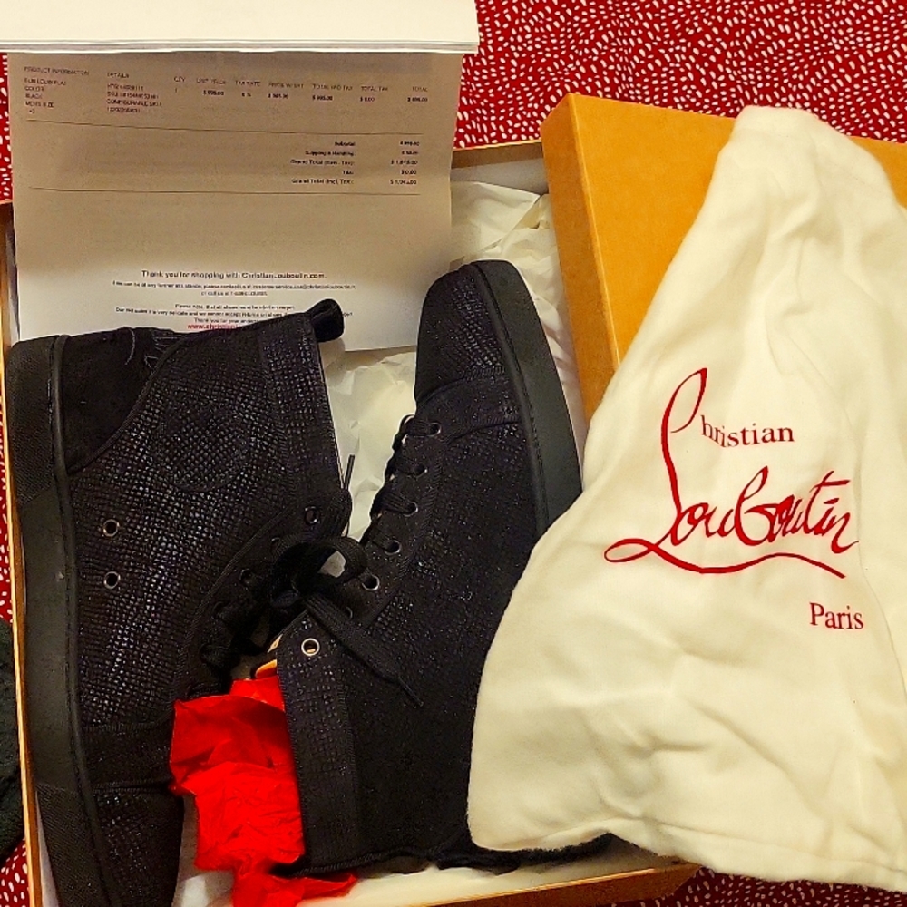 FUN LOUIS FLAT  (BLACK) SIZE 43; 10 US.